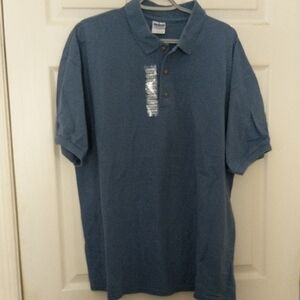 Gildan Men's Classic Blue Polo Shirt